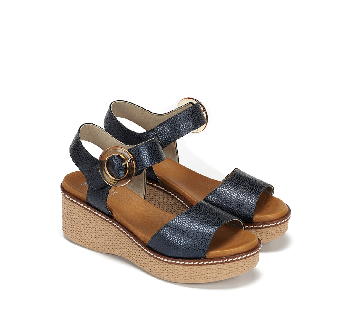 Dorking Nido D9450 sandale femme bleu plateforme