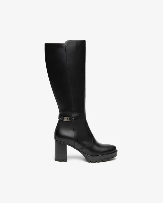 Nero Giardini Boots bottes cuir femme talon 80 mm