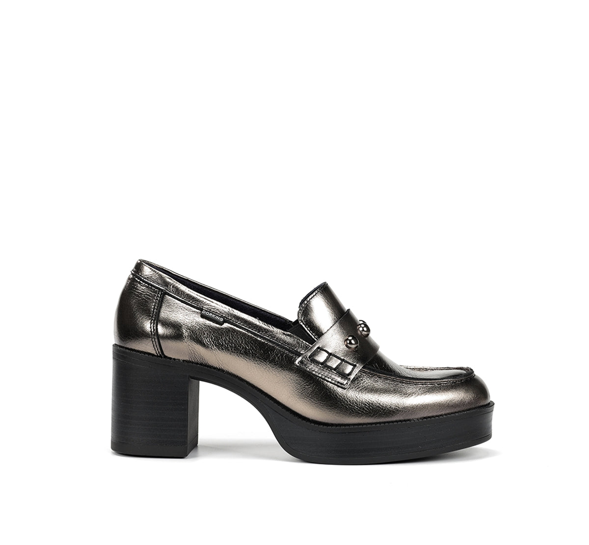 Dorking Bowy D9586 mocassin argent femme