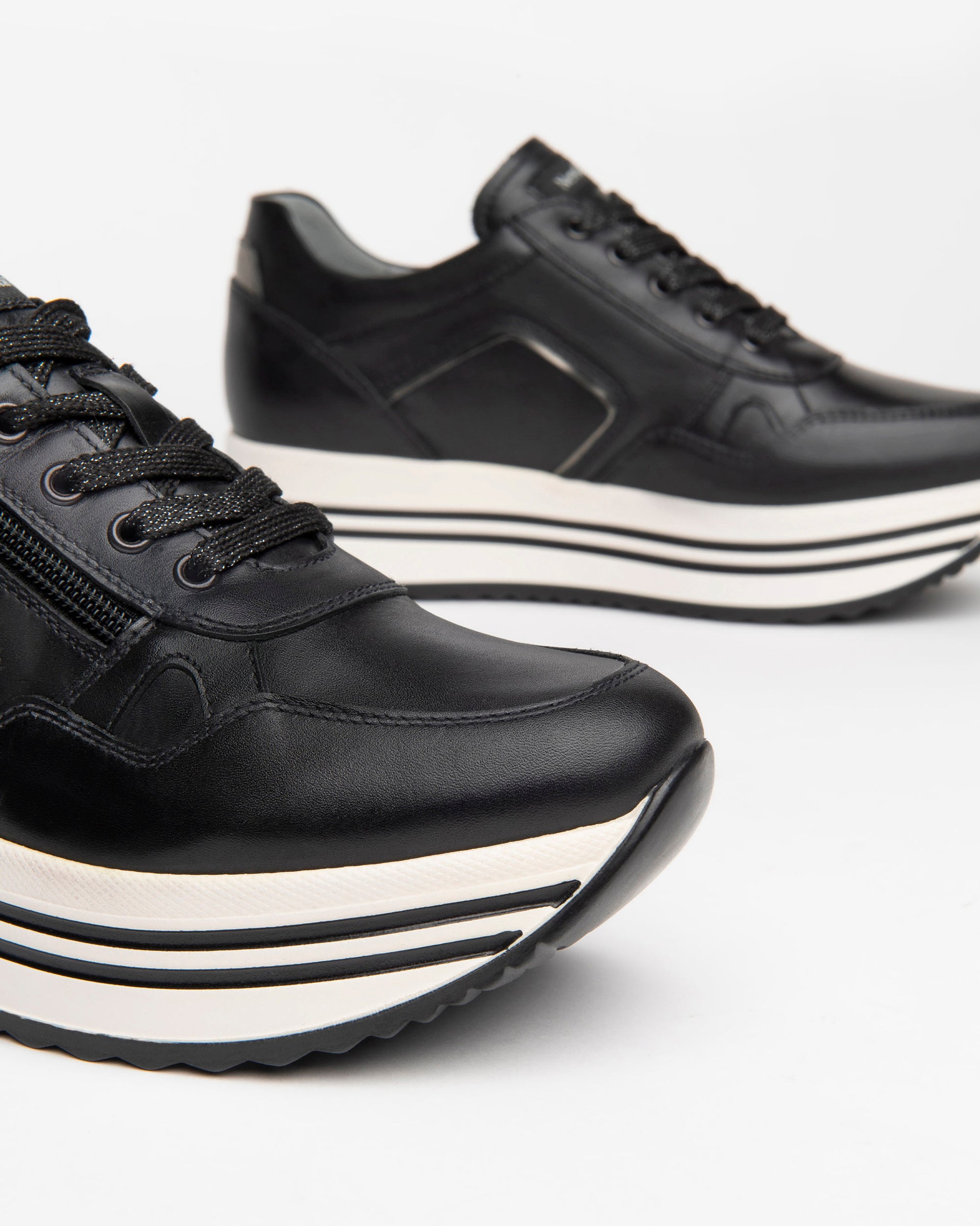 Nero Giardini Sneakers Baskets Femme Cuir Plateforme 38
