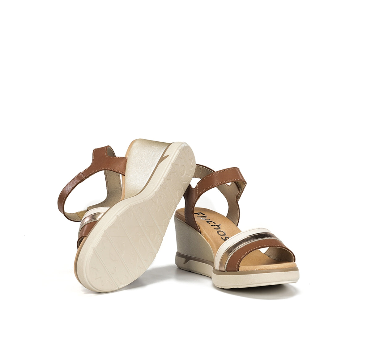 Fluchos Smash F2390 sandale femme marron compensée