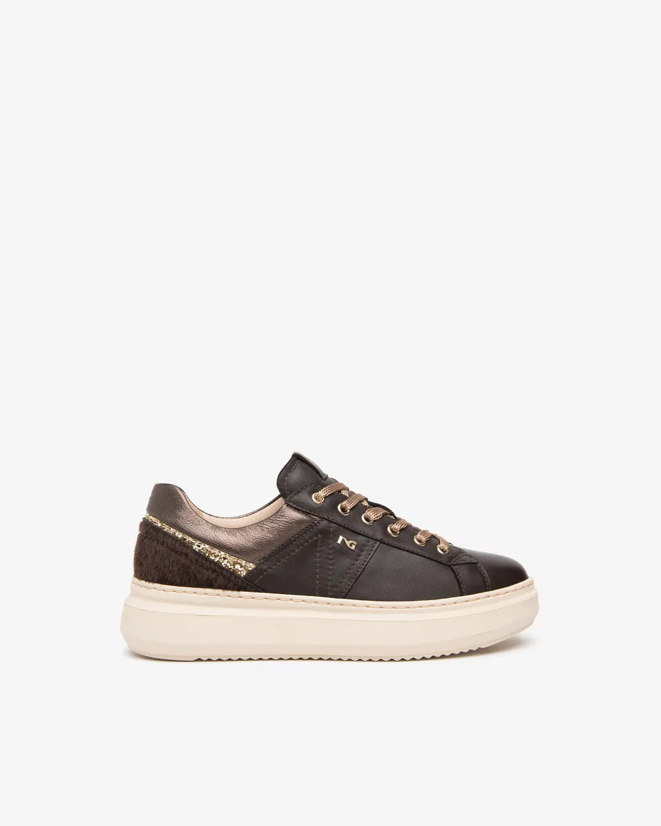 Nero Giardini Sneakers baskets cuir femme 38 plateforme