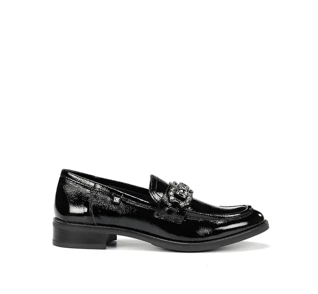Dorking by Fluchos Harvard D9118 mocassin femme noir