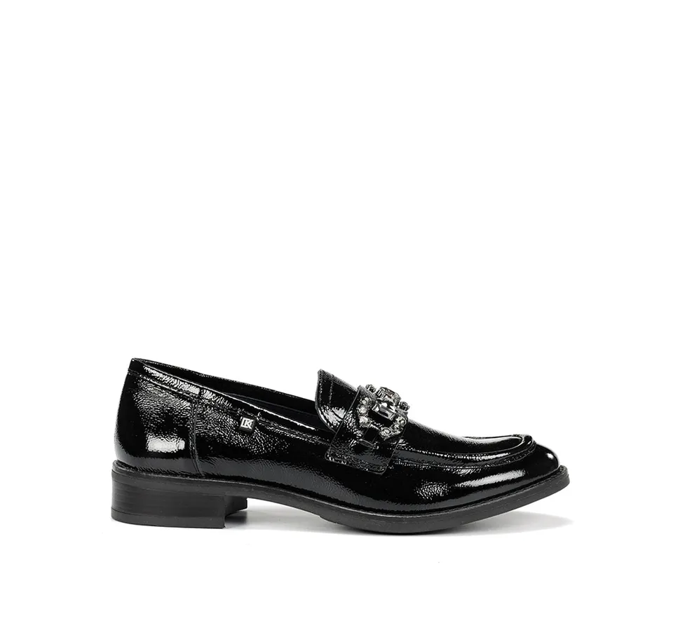 Dorking by Fluchos Harvard D9118 mocassin femme noir