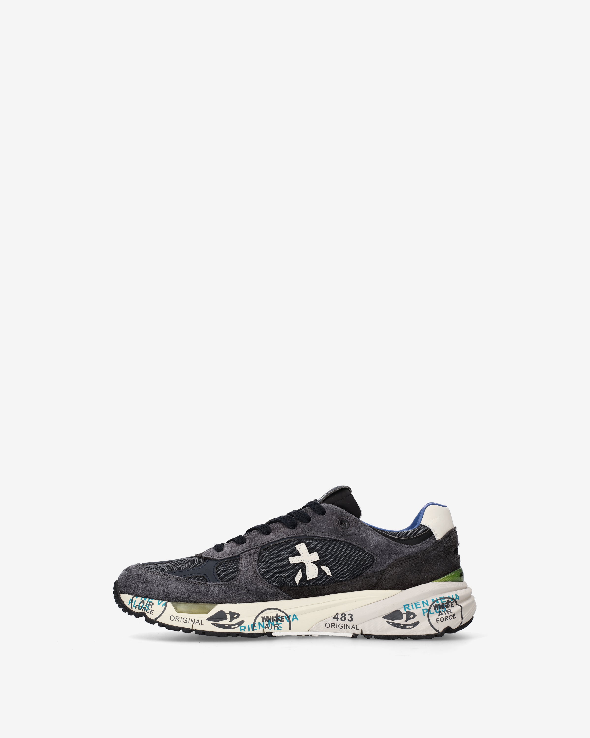 Premiata Mase 8014 baskets homme bleu marine daim