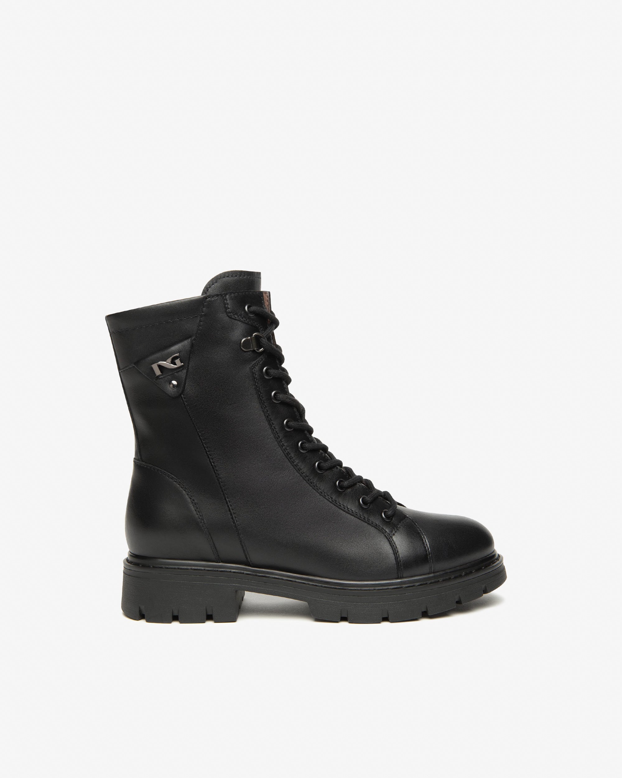 Nero Giardini Combat Boots rangers femme cuir lacets