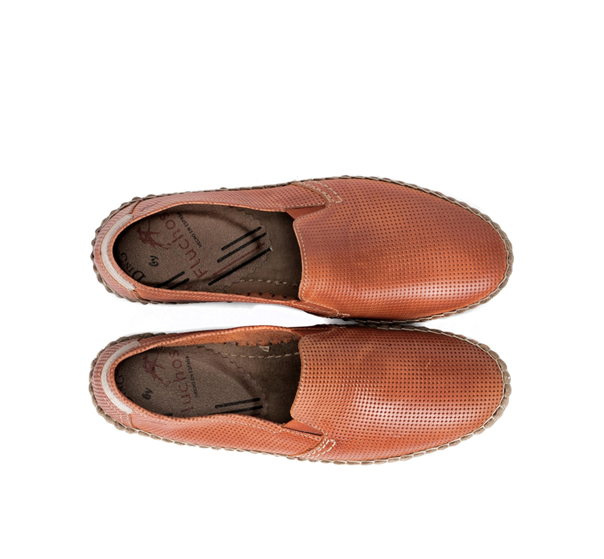 Fluchos Bahamas 8674 slip on orange homme 42 sans lacets