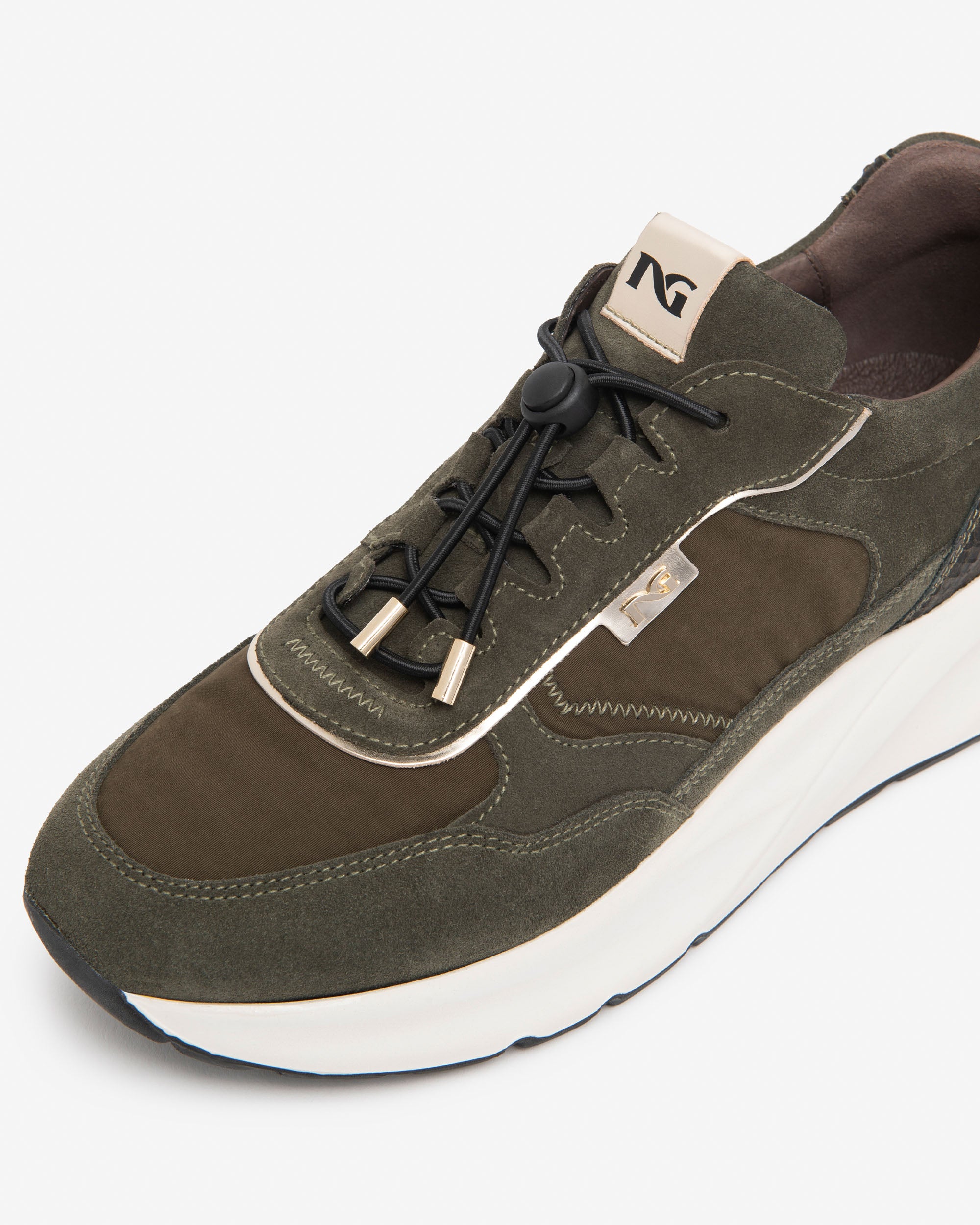 Nero Giardini Sneakers Baskets Femme Cuir Toile Pointure 38