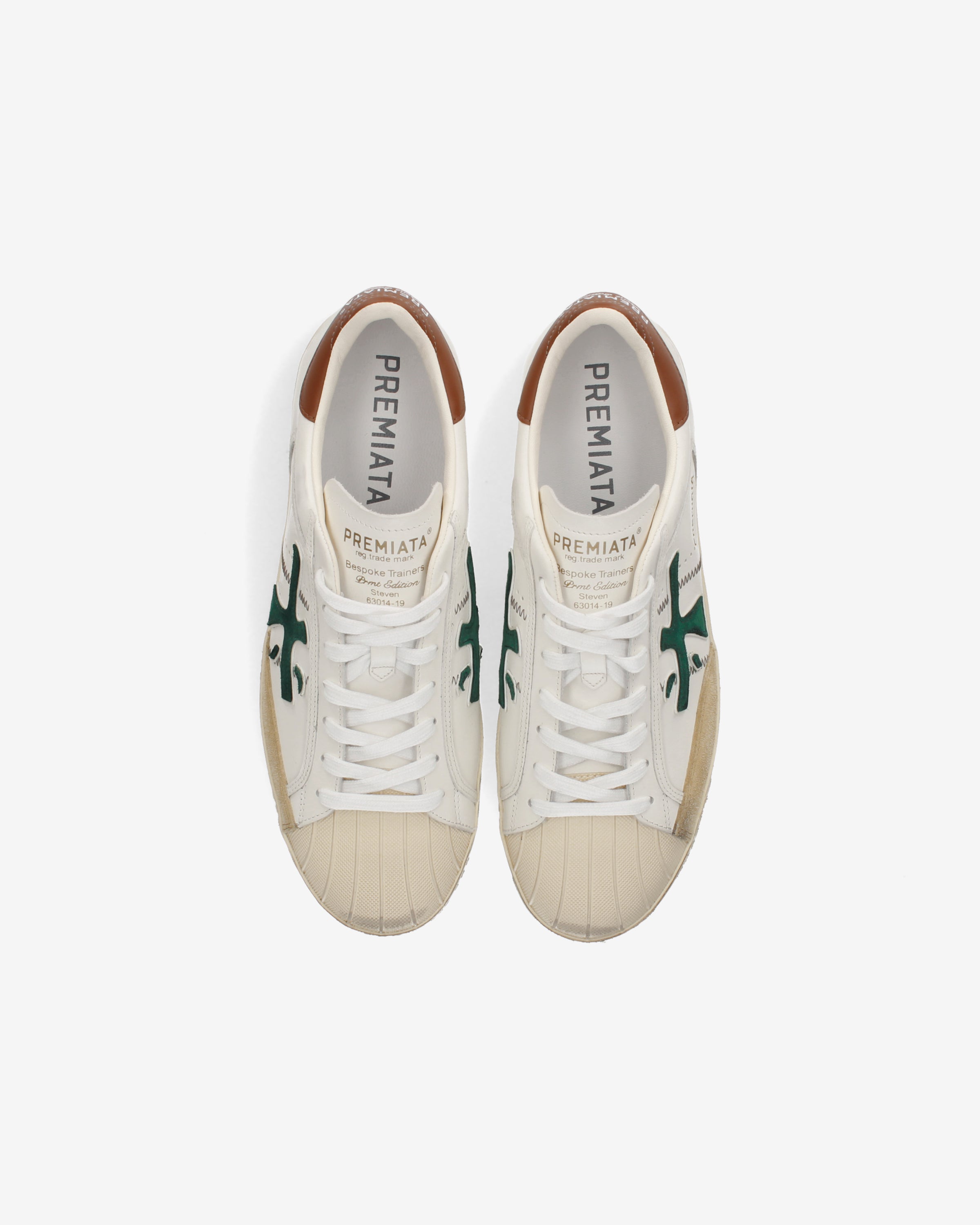 Premiata Steven 8043 sneakers homme blanc crème vert