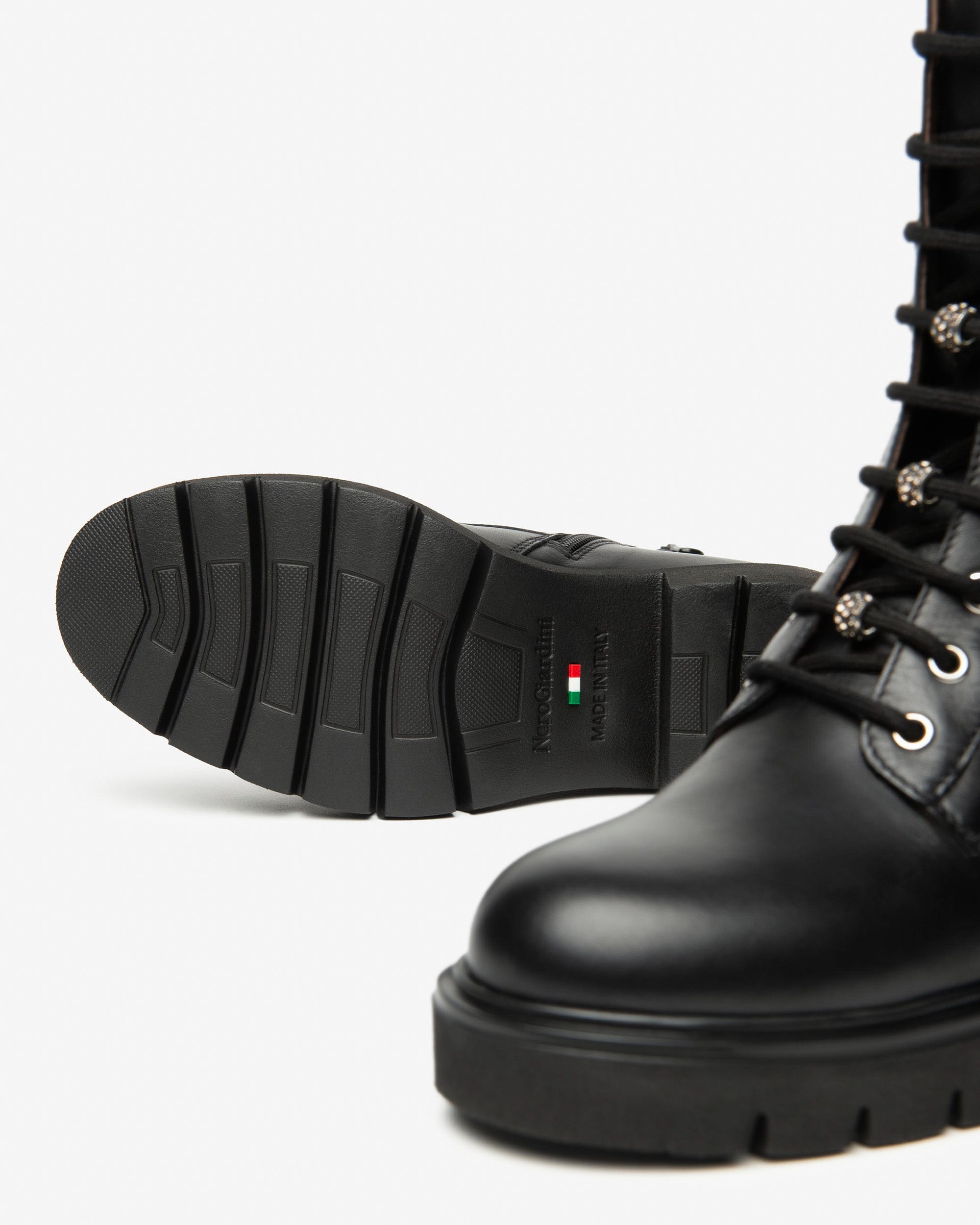 Nero Giardini Combat Boots rangers cuir femme