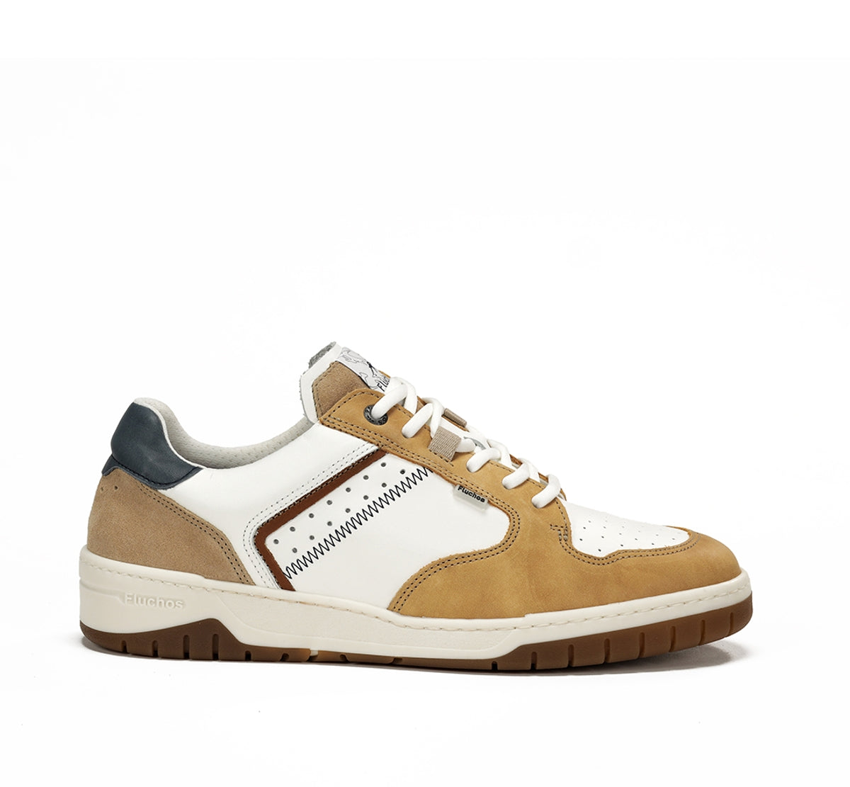Fluchos Roger F1954 basket homme jaune cuir