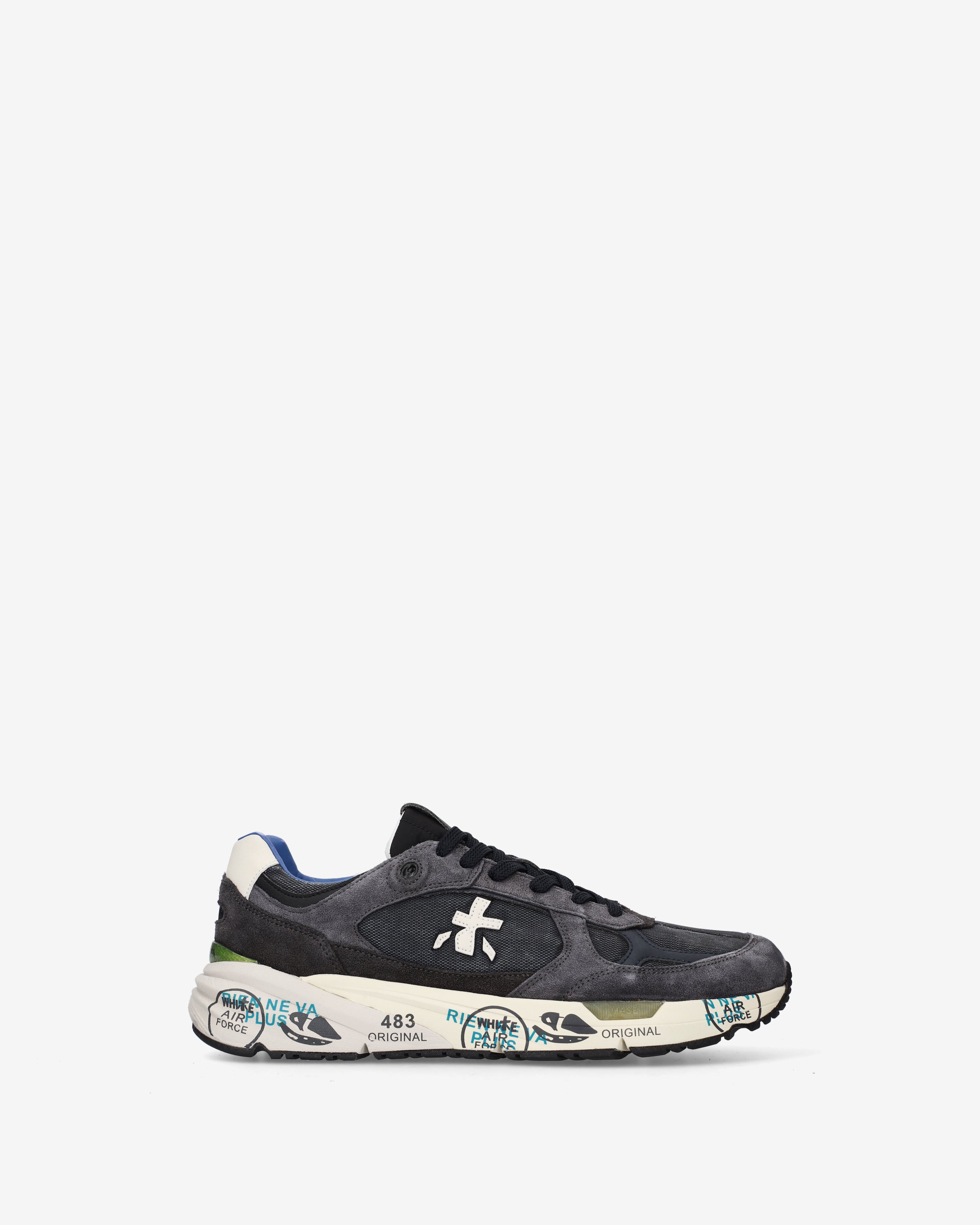 Premiata Mase 8014 baskets homme bleu marine daim