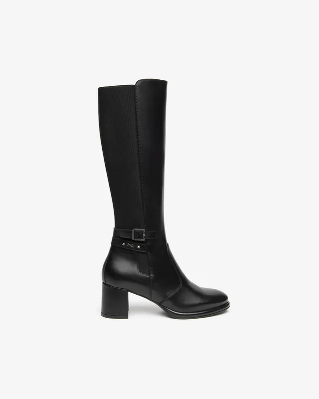 Nero Giardini Boots bottes cuir talon 6 cm femme 38