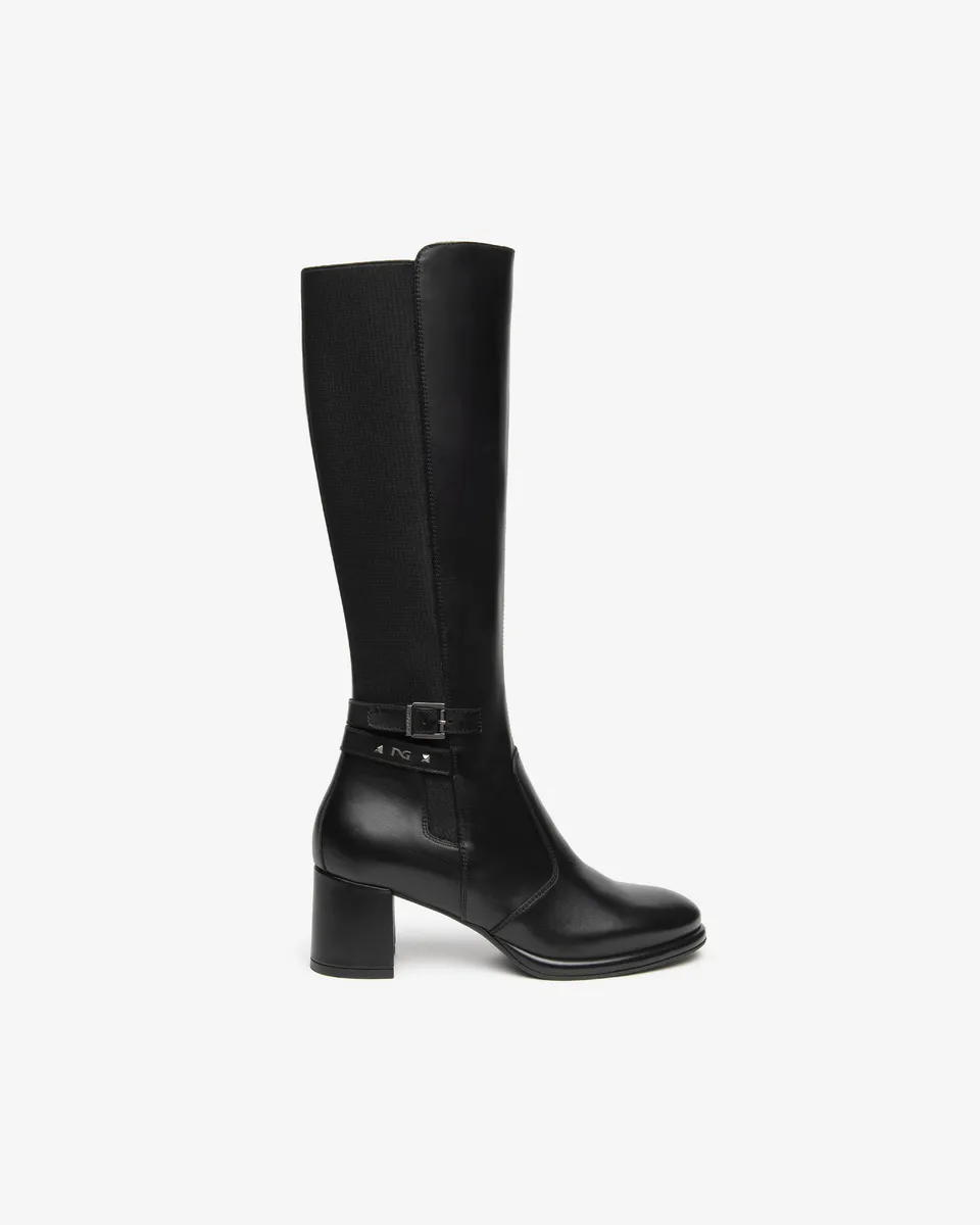 Nero Giardini Boots bottes cuir talon 6 cm femme 38