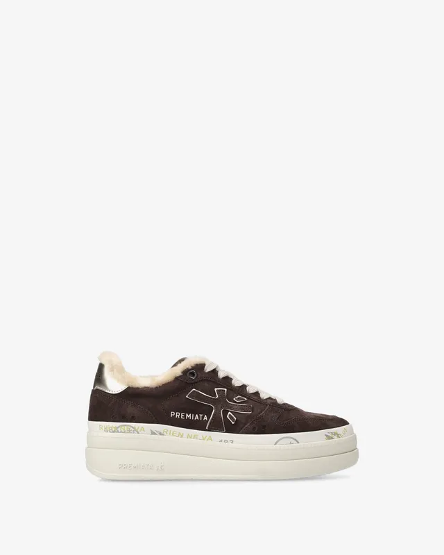 Premiata Micol 7894M sneakers daim marron plateforme