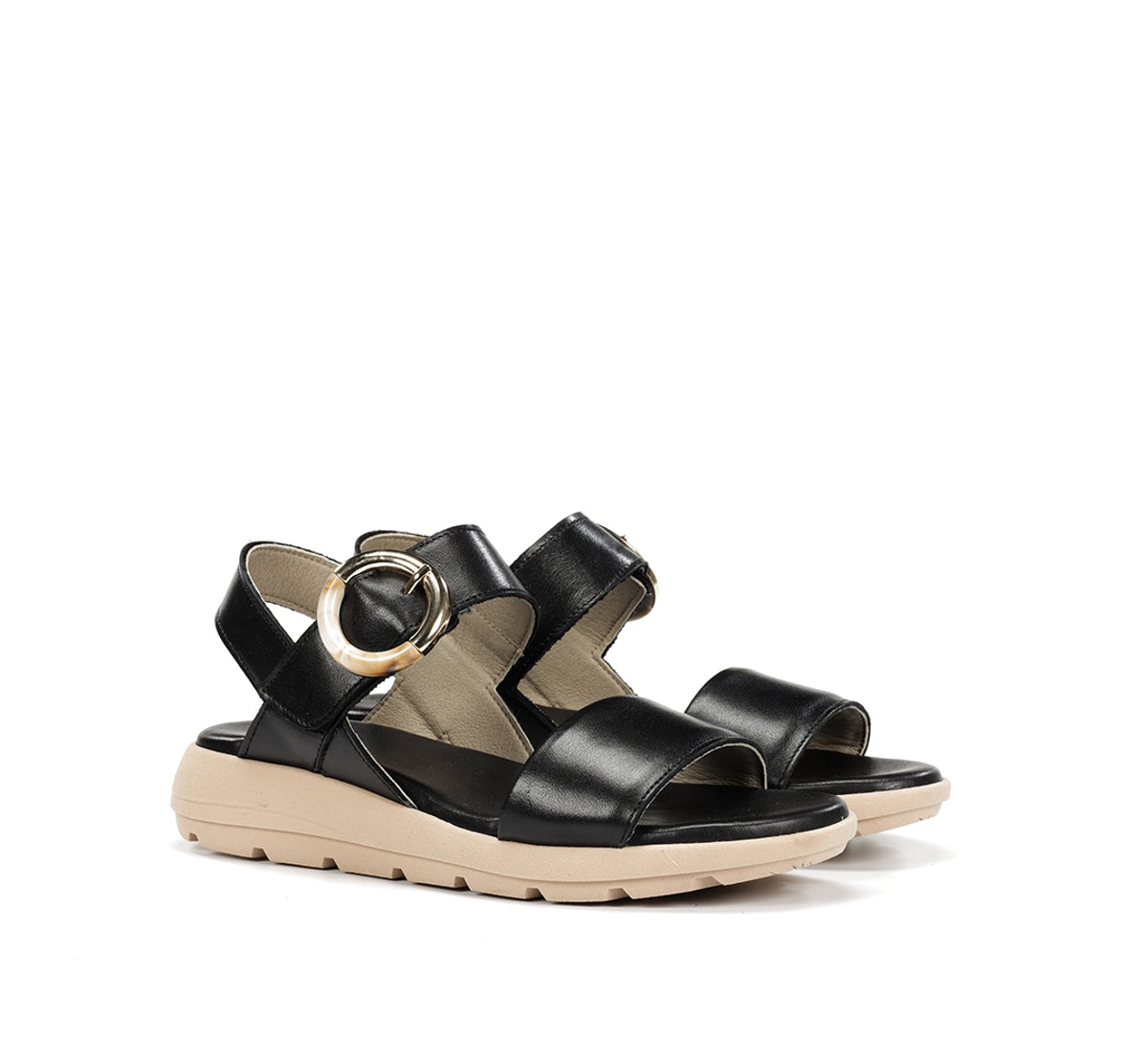 Dorking Gandia D9468 sandale femme noire cuir legere