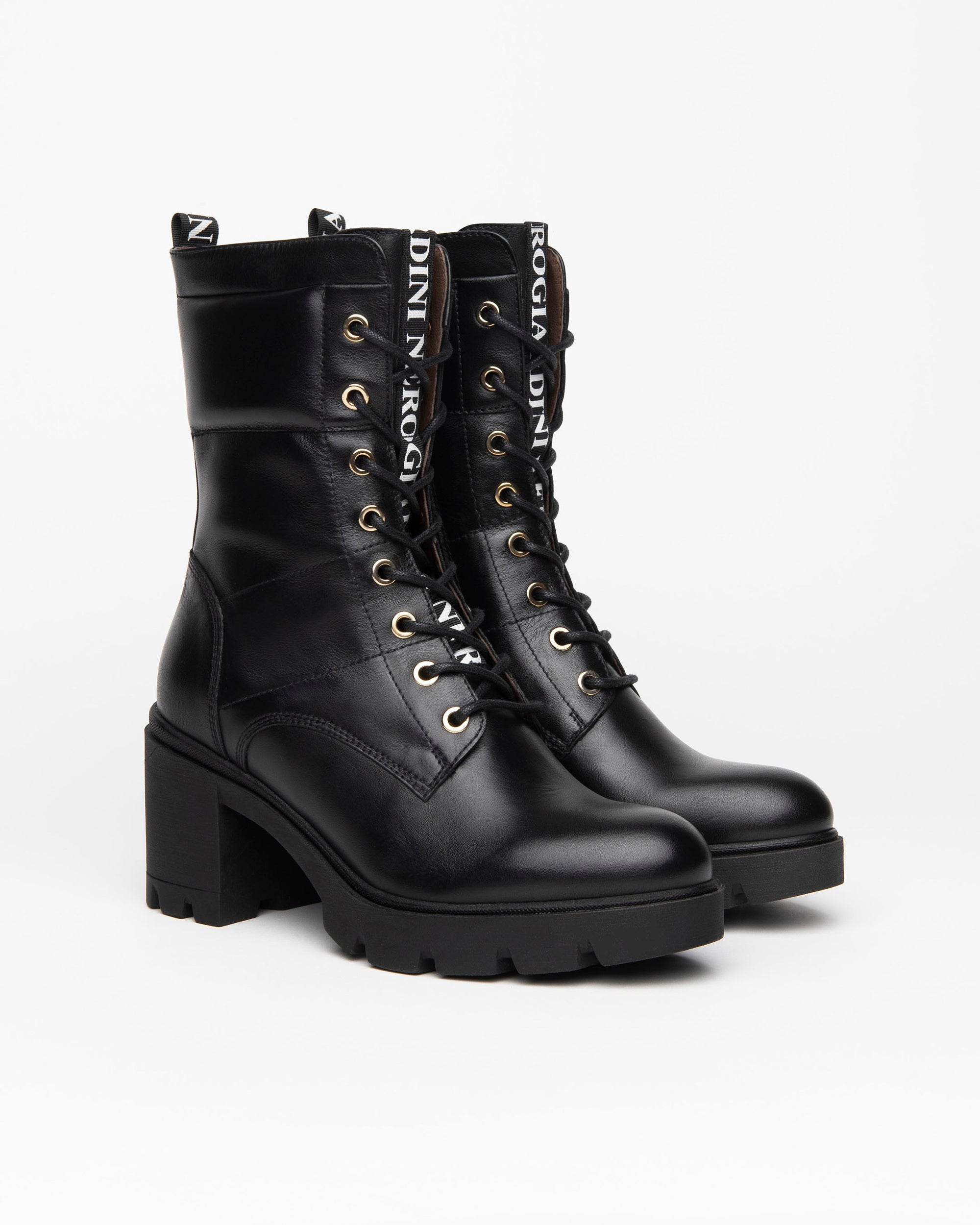 Nero Giardini Rangers Cuir Femme Lacets Talon 80 mm
