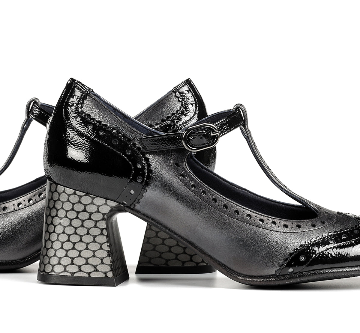Dorking Dacy D9618 mocassin gris femme à talon