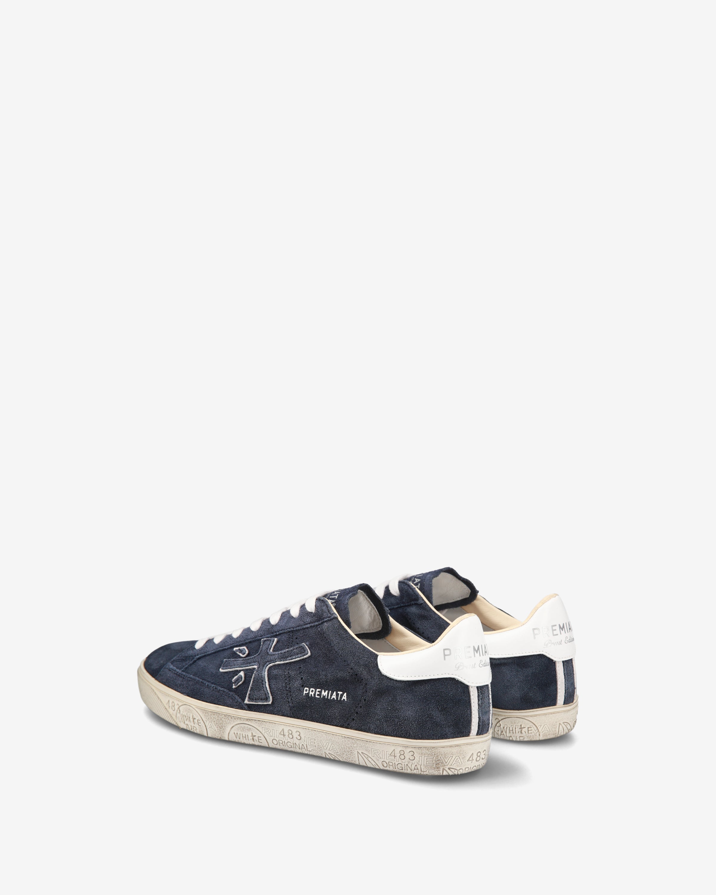 Premiata Steven 6643 sneakers daim bleu marine pointure 39-47