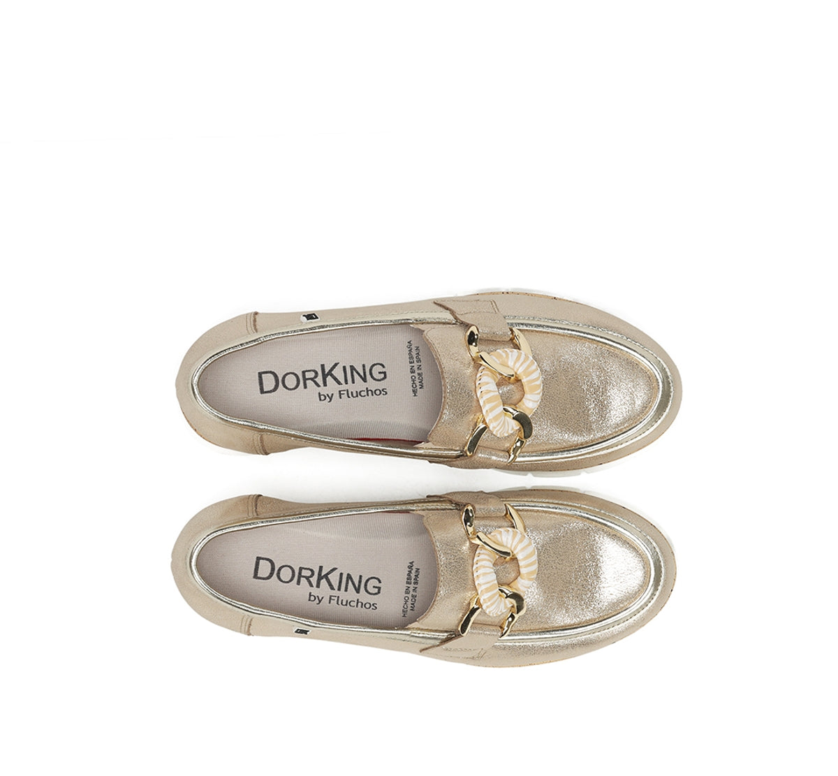 Dorking by Fluchos India D9691 mocassins doré femme cuir