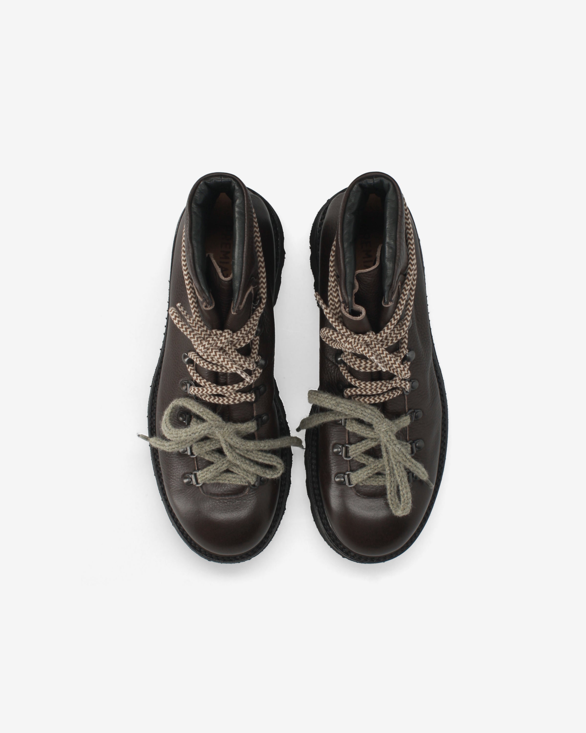 Premiata Boots bottines cuir marron Vibram