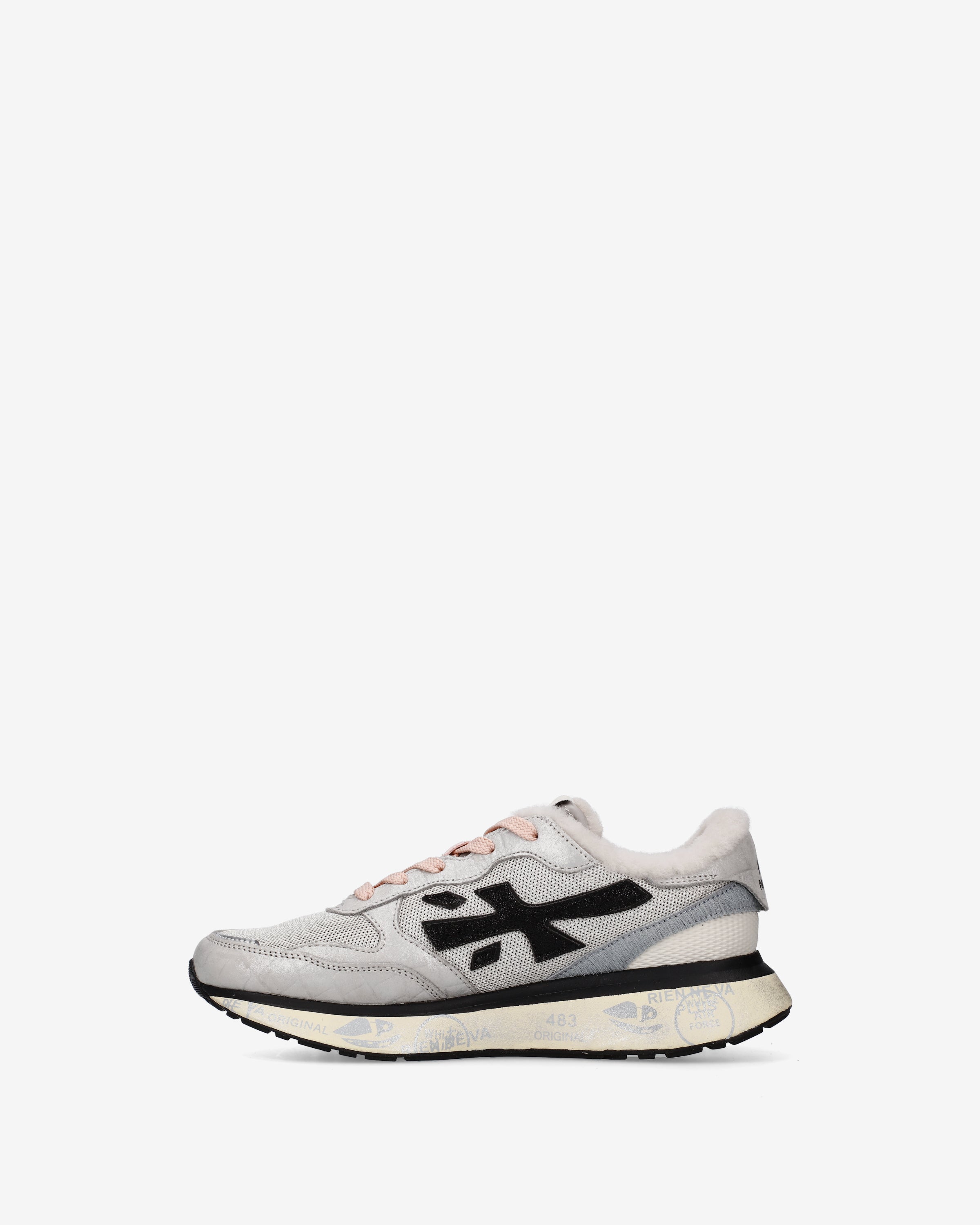 Premiata Lauryn 8533m baskets femme crème fourrure