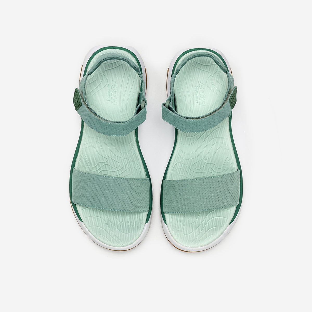Atom Energy AT183 sandales femme vert tissu