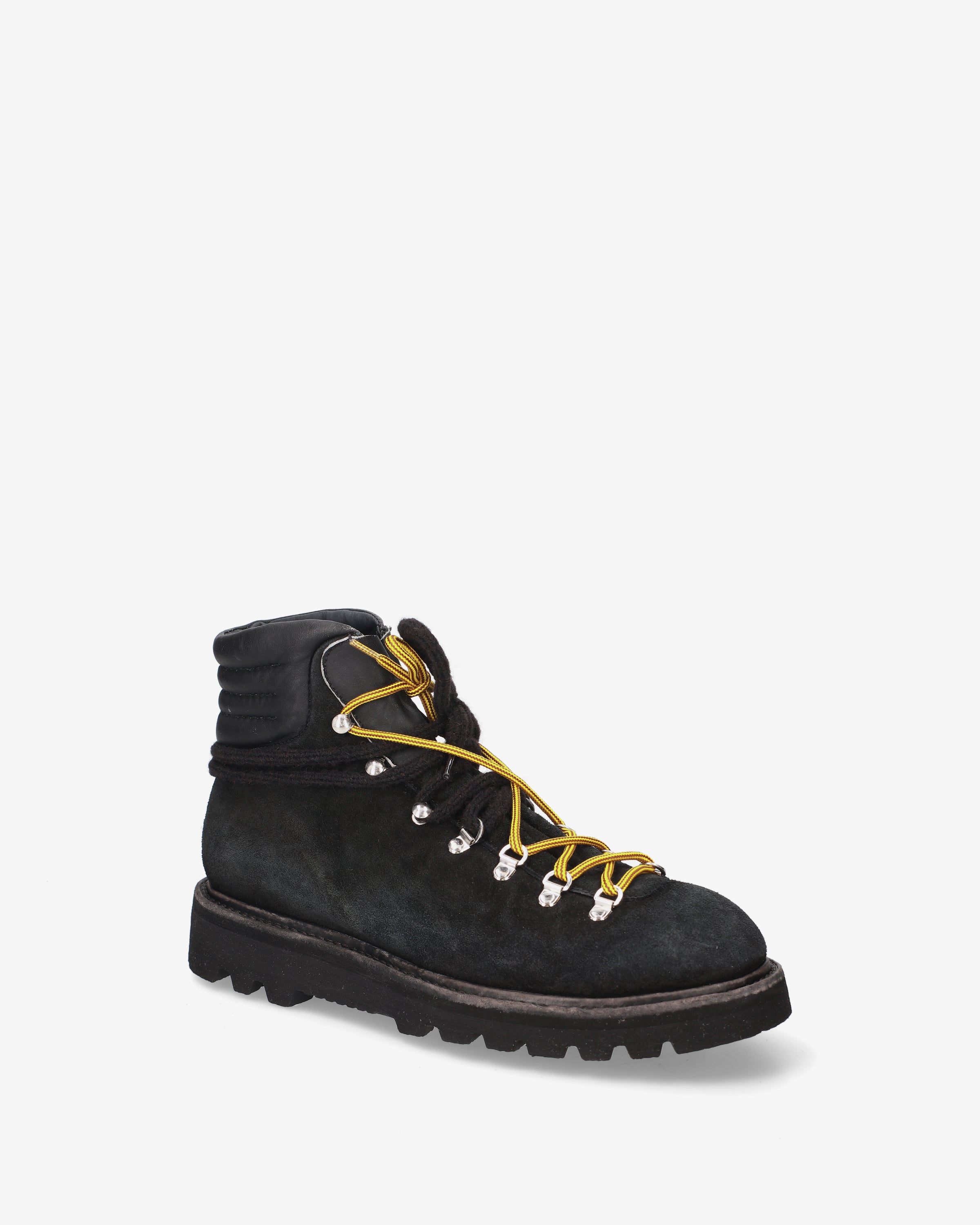 Premiata Lace-up cloth boots bottines noires cuir