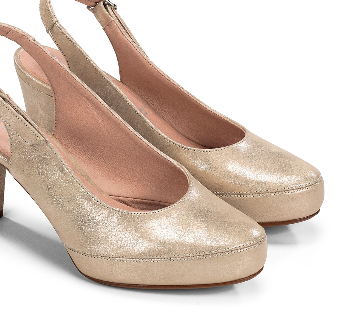 Dorking by Fluchos Blesa D5833 escarpin doré talon moyen