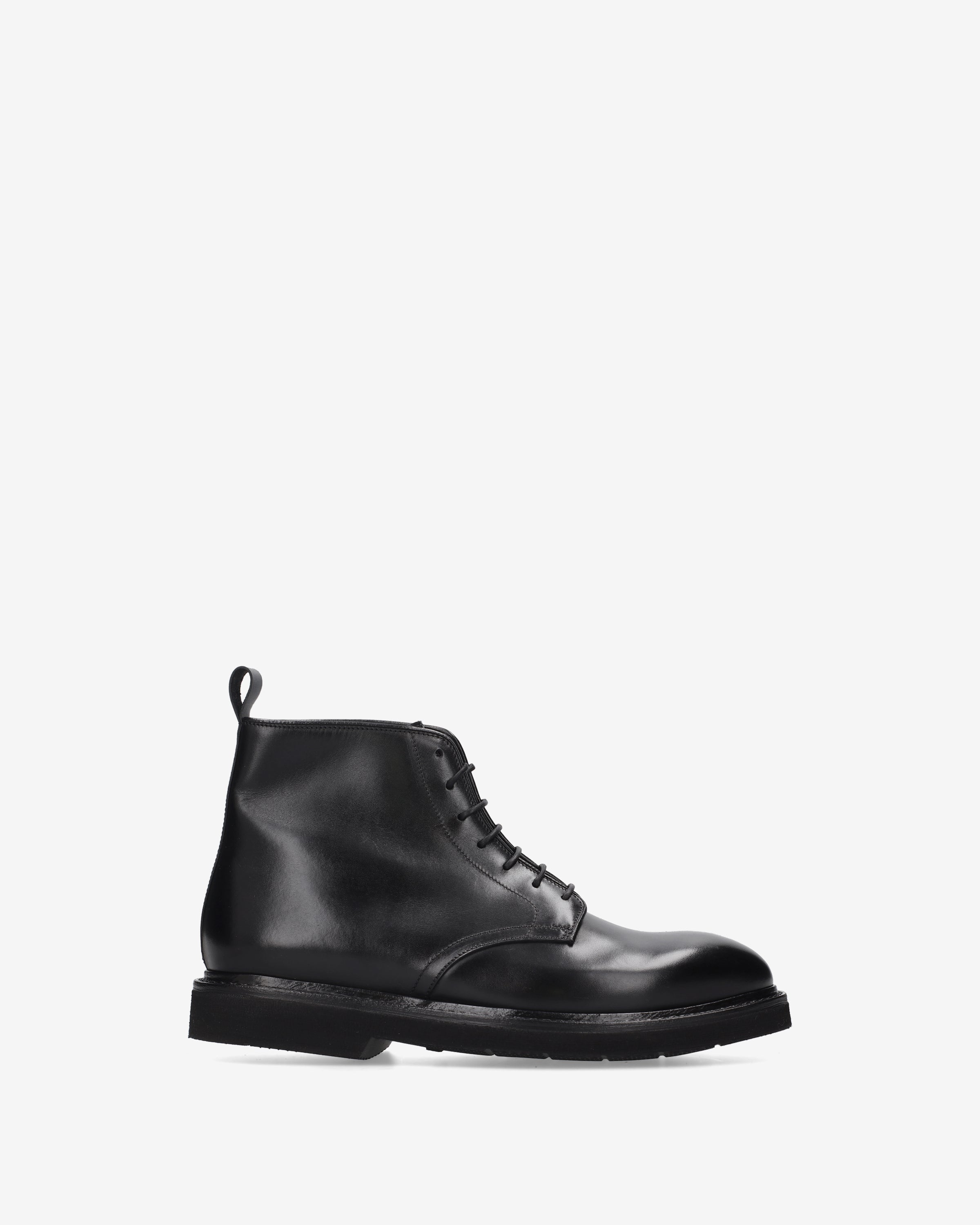 Premiata boots homme cuir noir cousu Goodyear