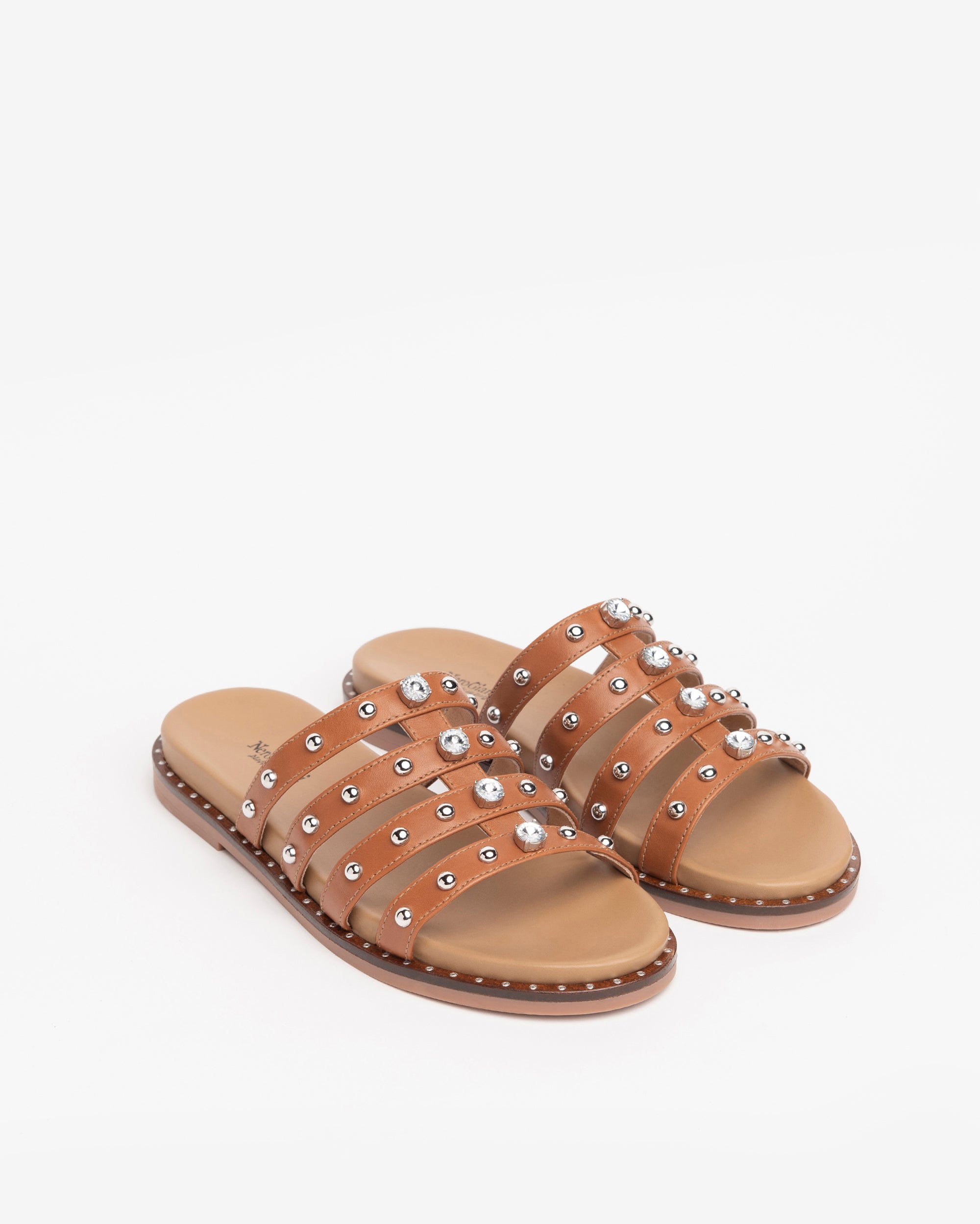 Nero Giardini Slippers mules cuir femme strass pointure 38