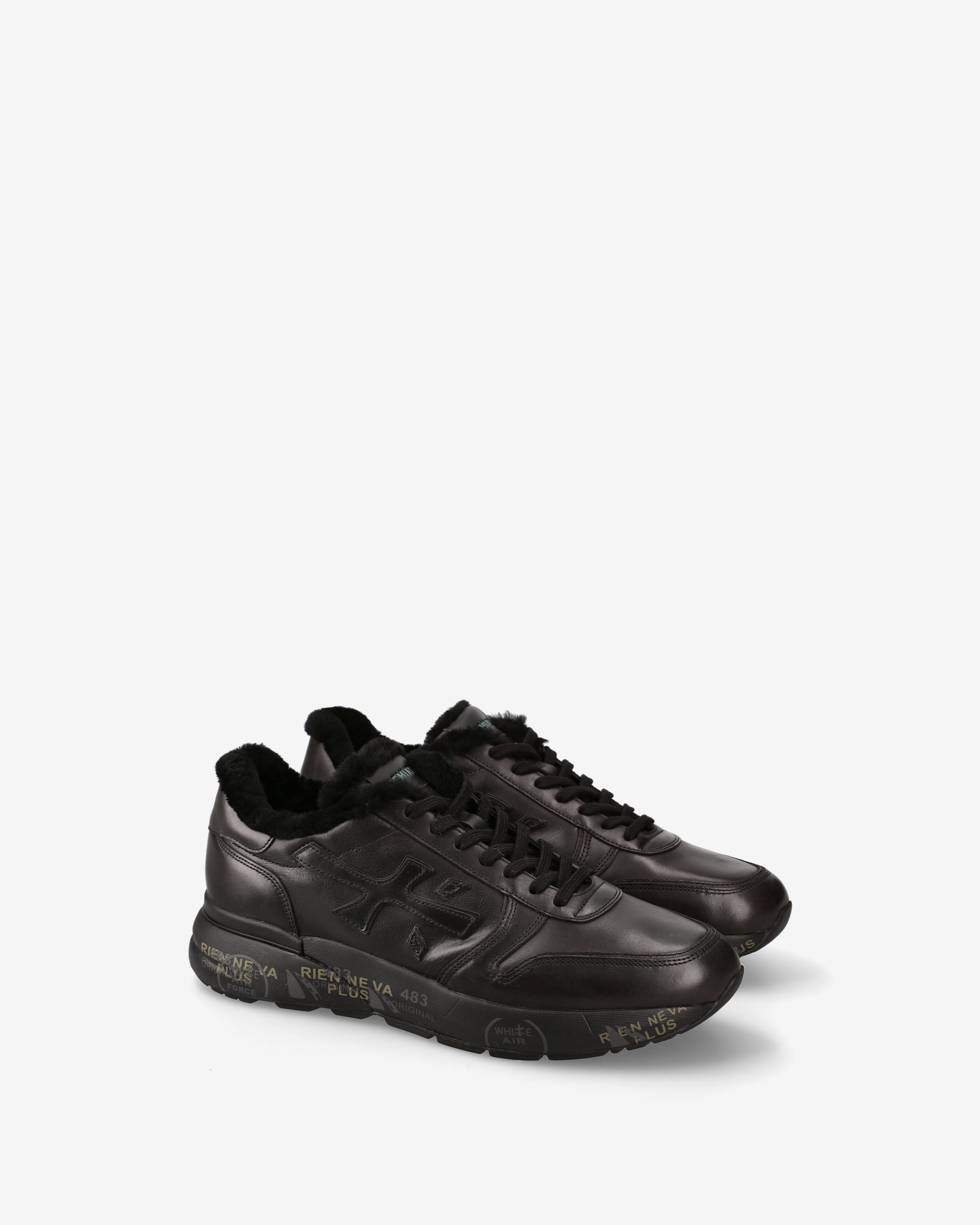 Premiata Mick 1453NM sneakers cuir noir fourrée