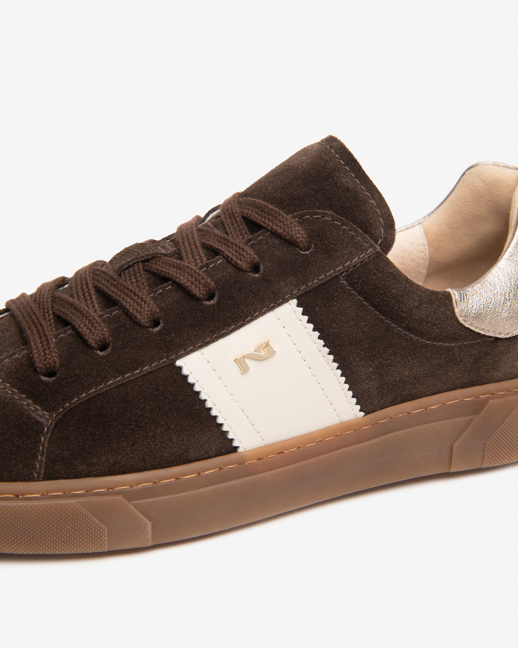 Nero Giardini Sneakers cuir et daim femme lacets