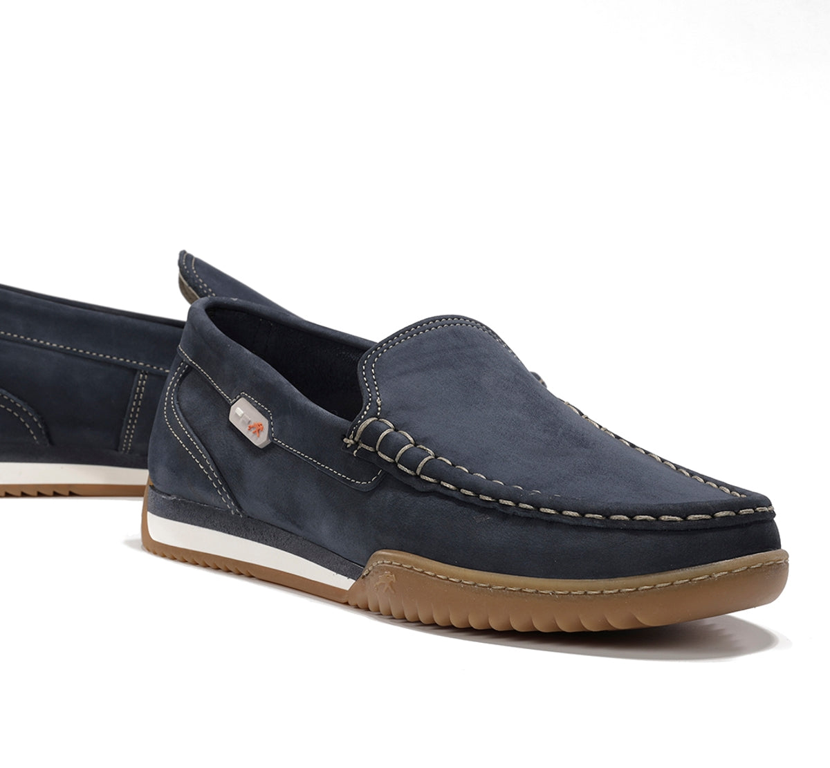 Fluchos Bruno F2432 mocassins bleus cuir homme