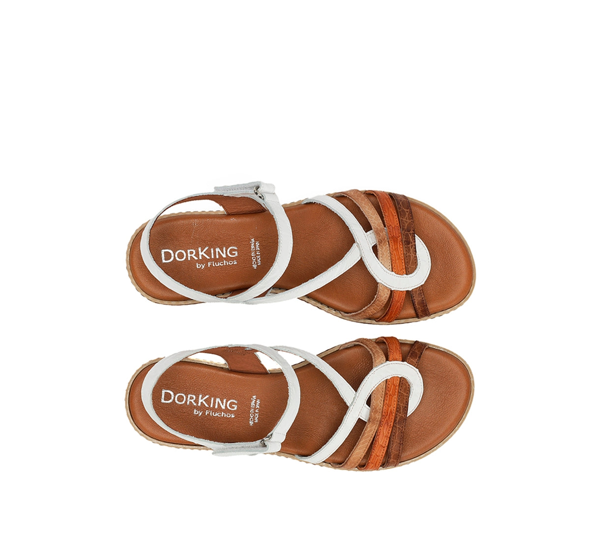 Dorking by Fluchos Espe D9113 sandales femme blanches