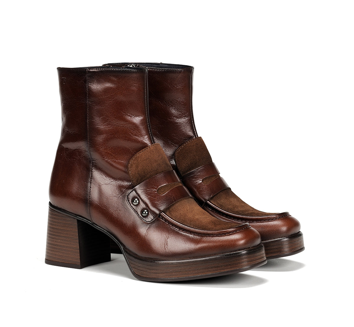Dorking by Fluchos Cristel D9158 bottines femme marron plateforme
