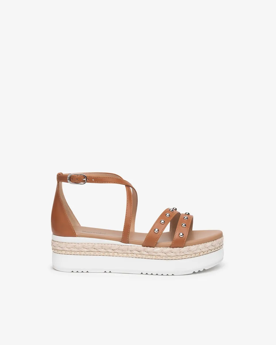 Nero Giardini Sandals sandales cuir femme clous