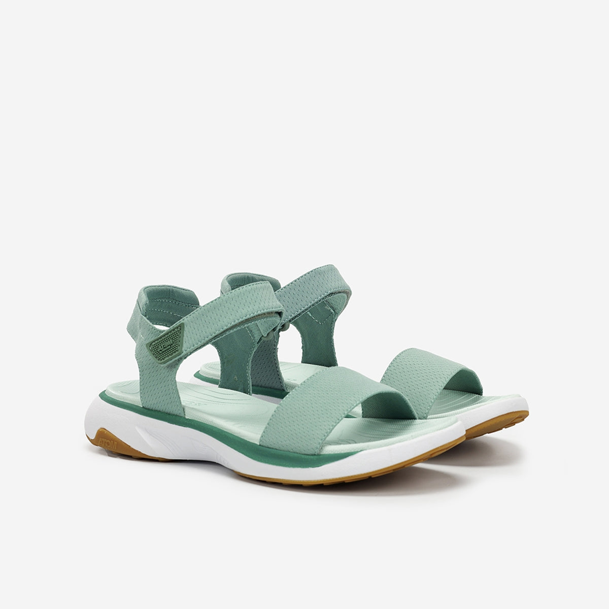 Atom Energy AT183 sandales femme vert tissu