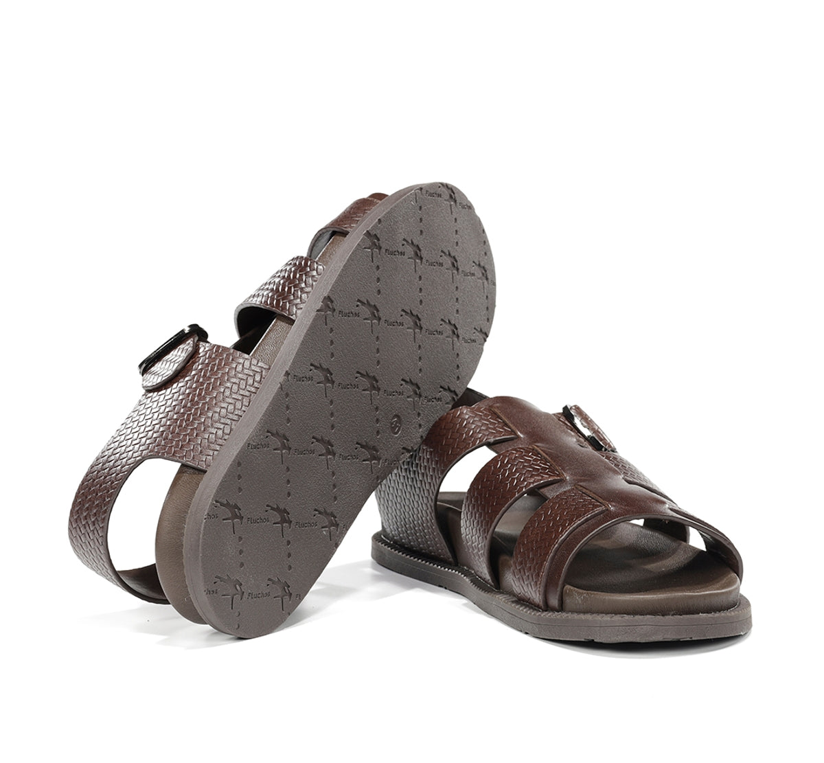 Fluchos Bari F2449 sandale homme marron cuir anatomique