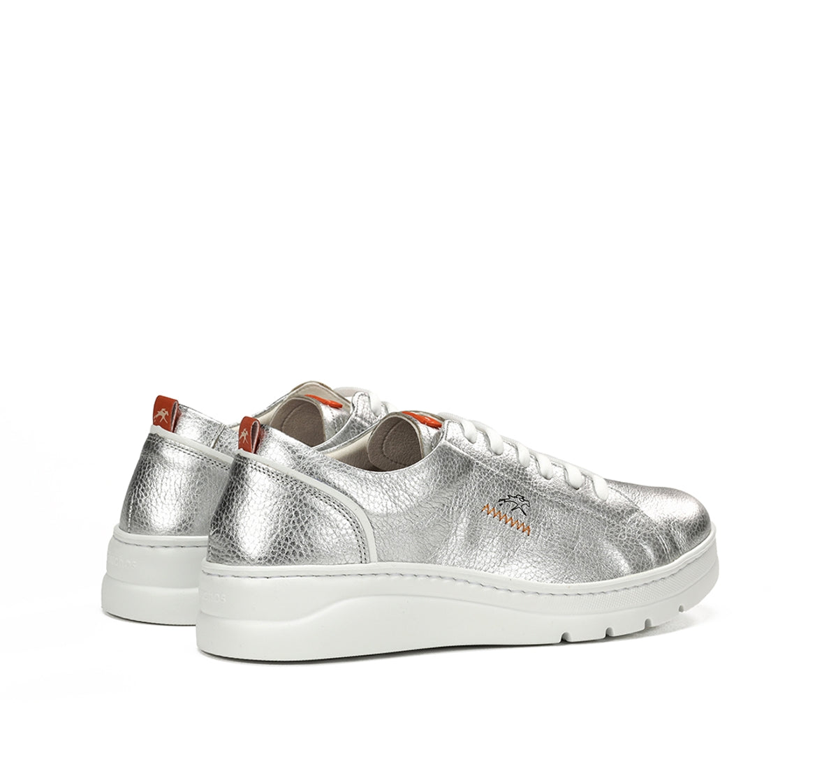 Fluchos Pompas F1917 baskets femme argent cuir