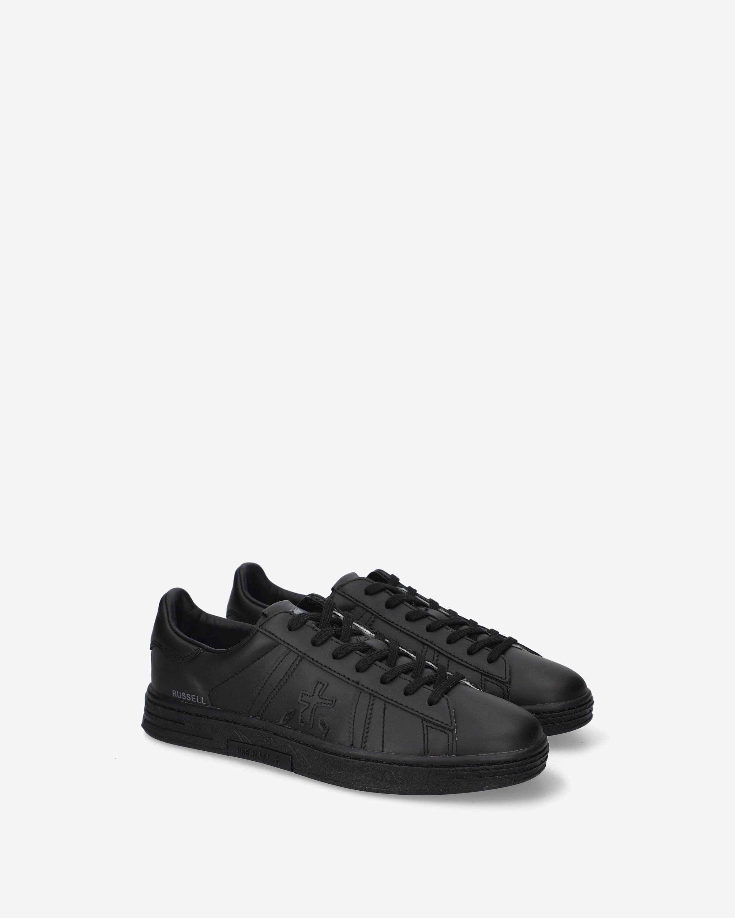 Premiata Russell 8640 baskets noir cuir homme