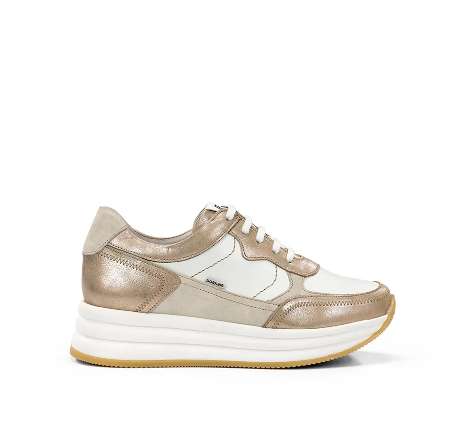 Dorking Draz D9436 baskets dorées plateforme femme