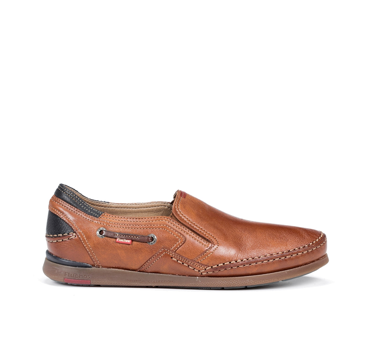 Fluchos Mariner 9883 slip-on homme marron sans lacet