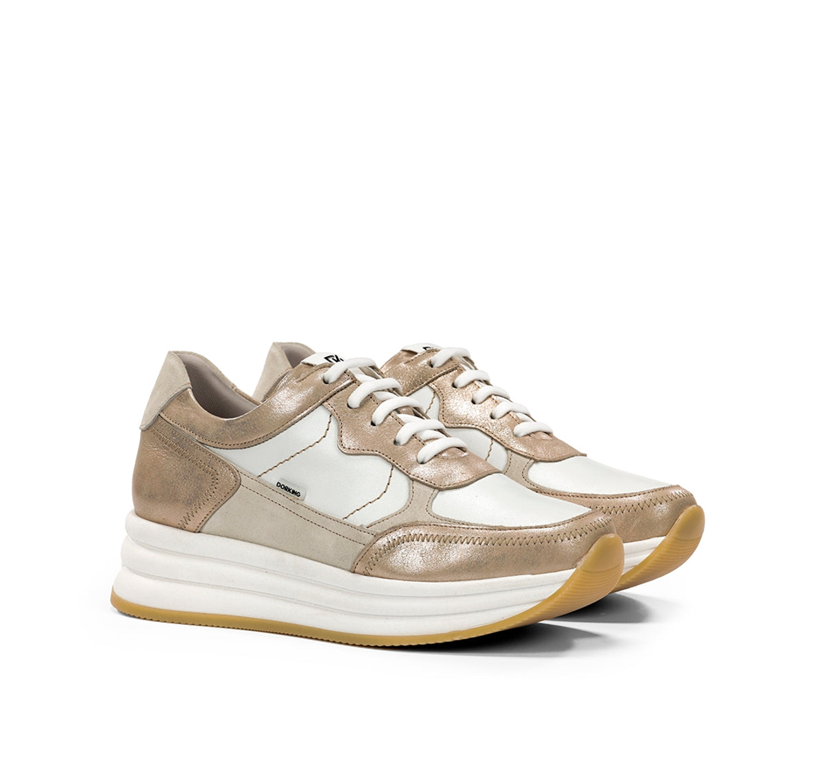 Dorking Draz D9436 baskets dorées plateforme femme