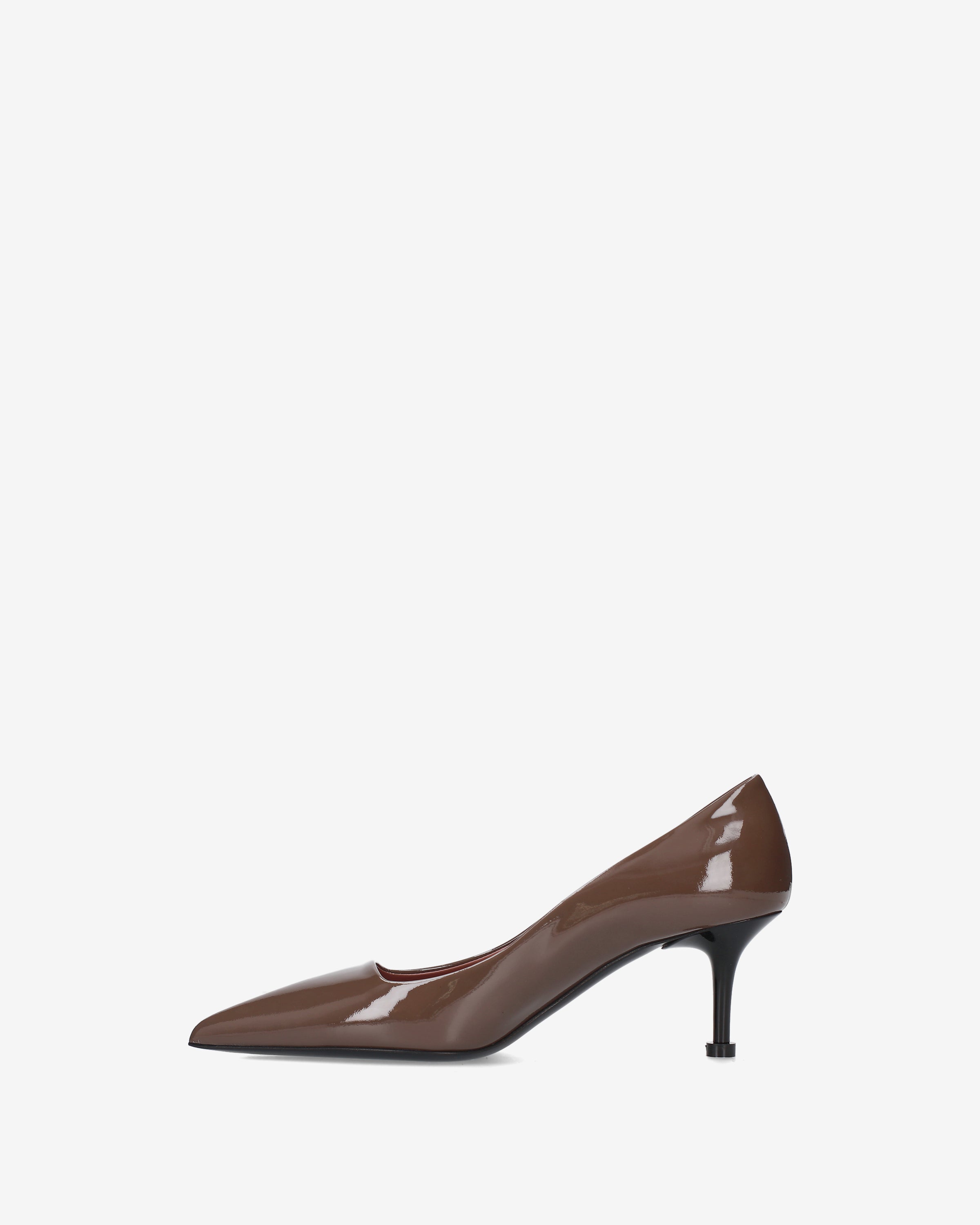 Premiata escarpins femme cuir verni marron talon 6 cm