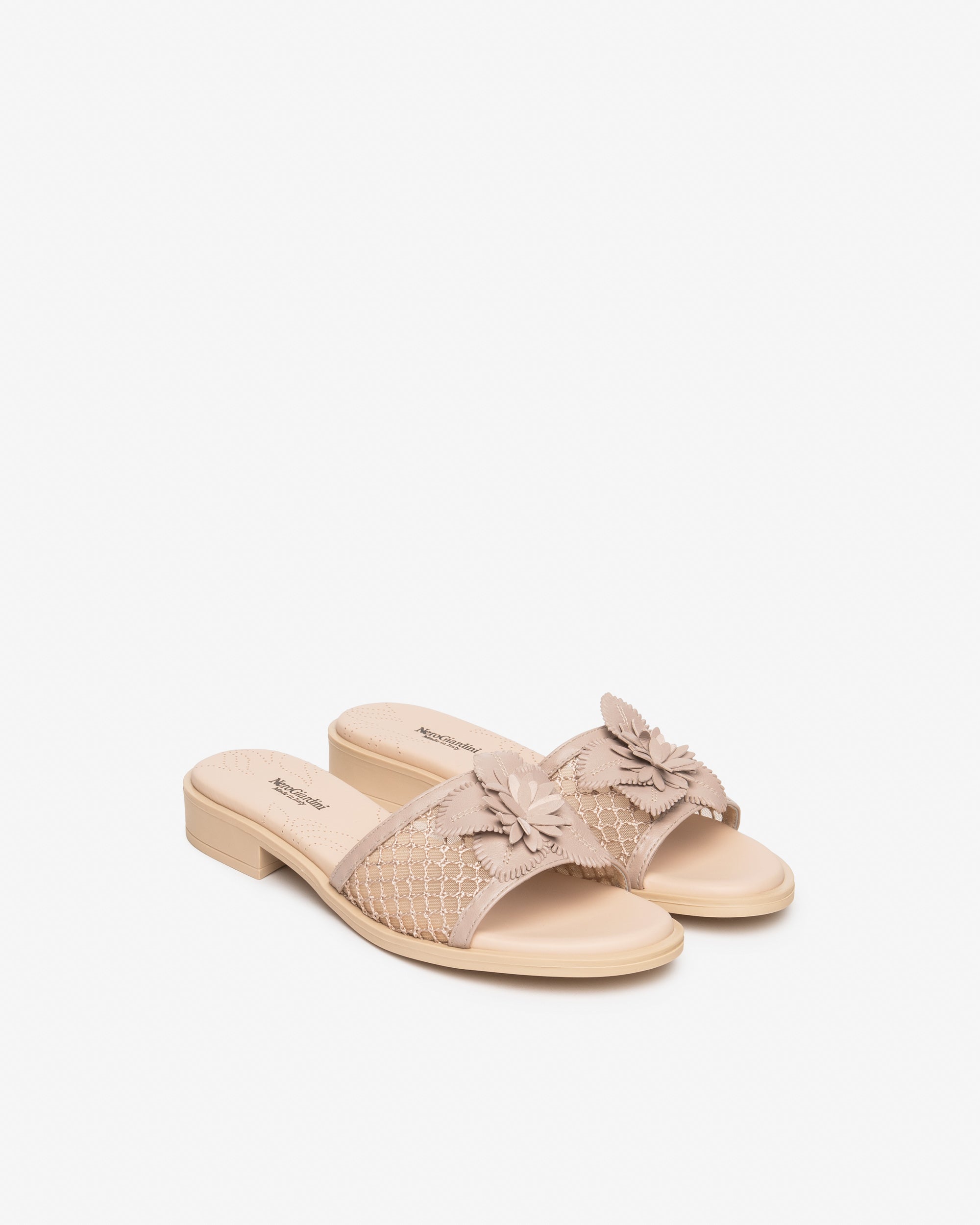 Nero Giardini Slippers mules cuir toile femme
