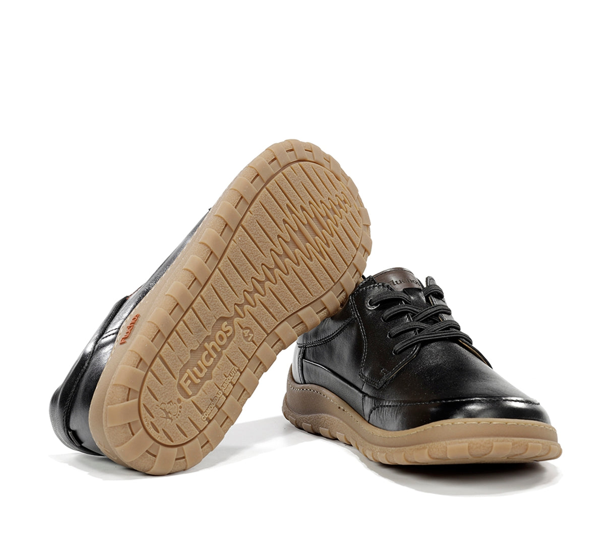 Fluchos Jerry F2504 chaussure homme noire confort large