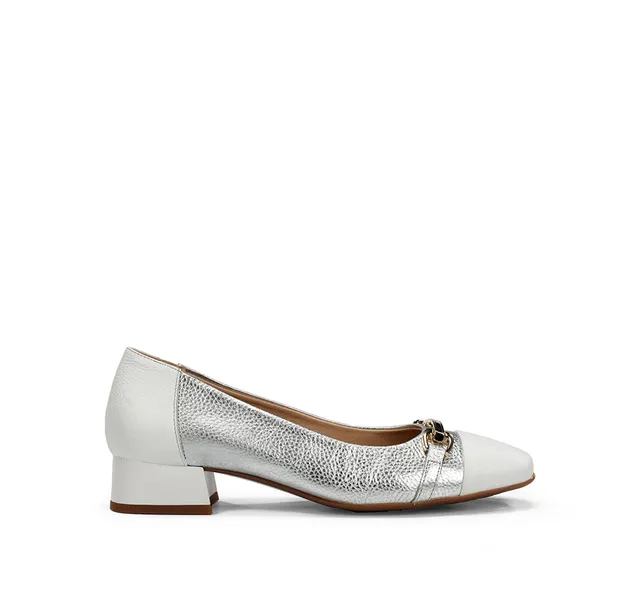 Dorking Gia D9304 mocassin femme argent talon
