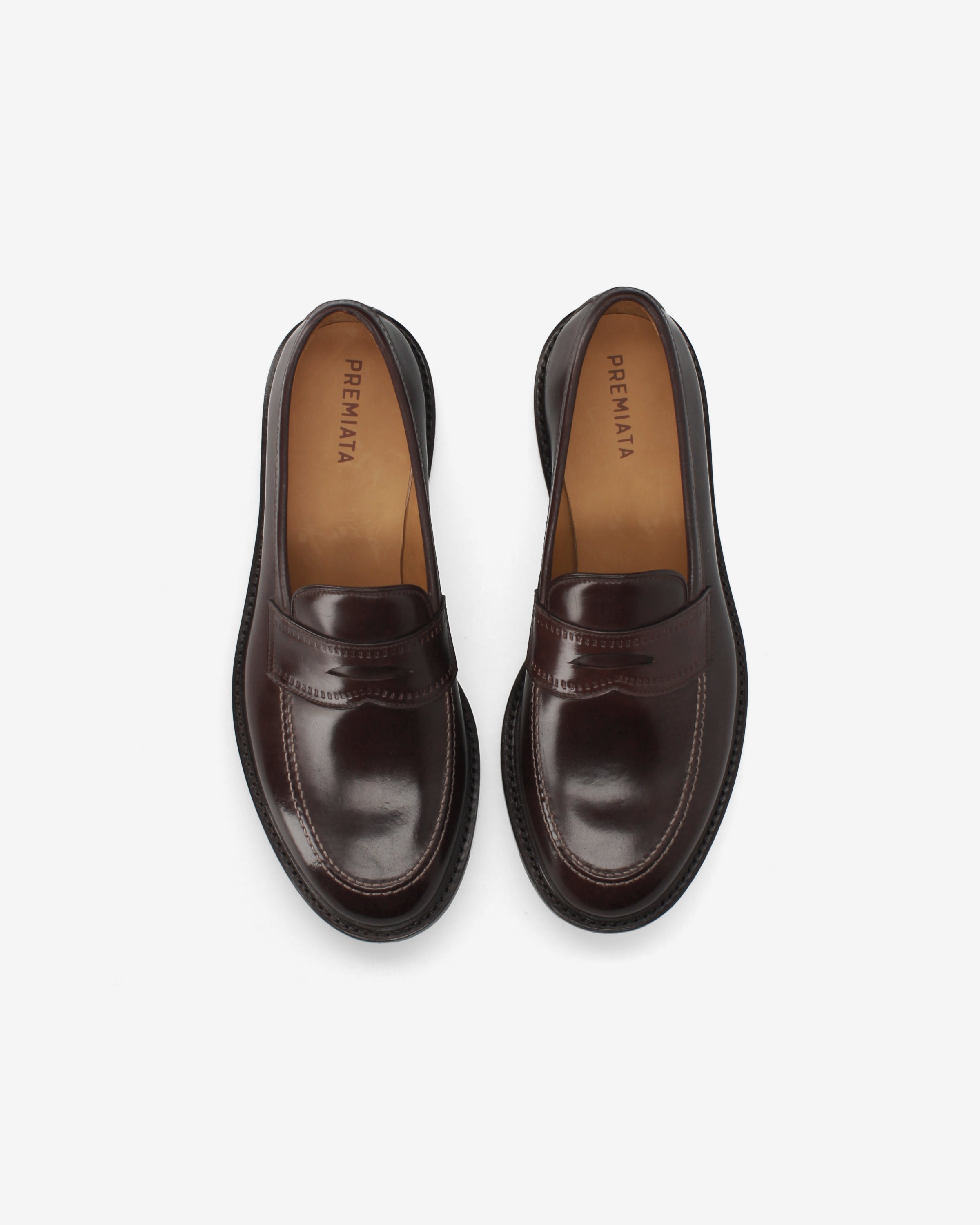 Premiata Mocassini loafers cuir bordeaux homme