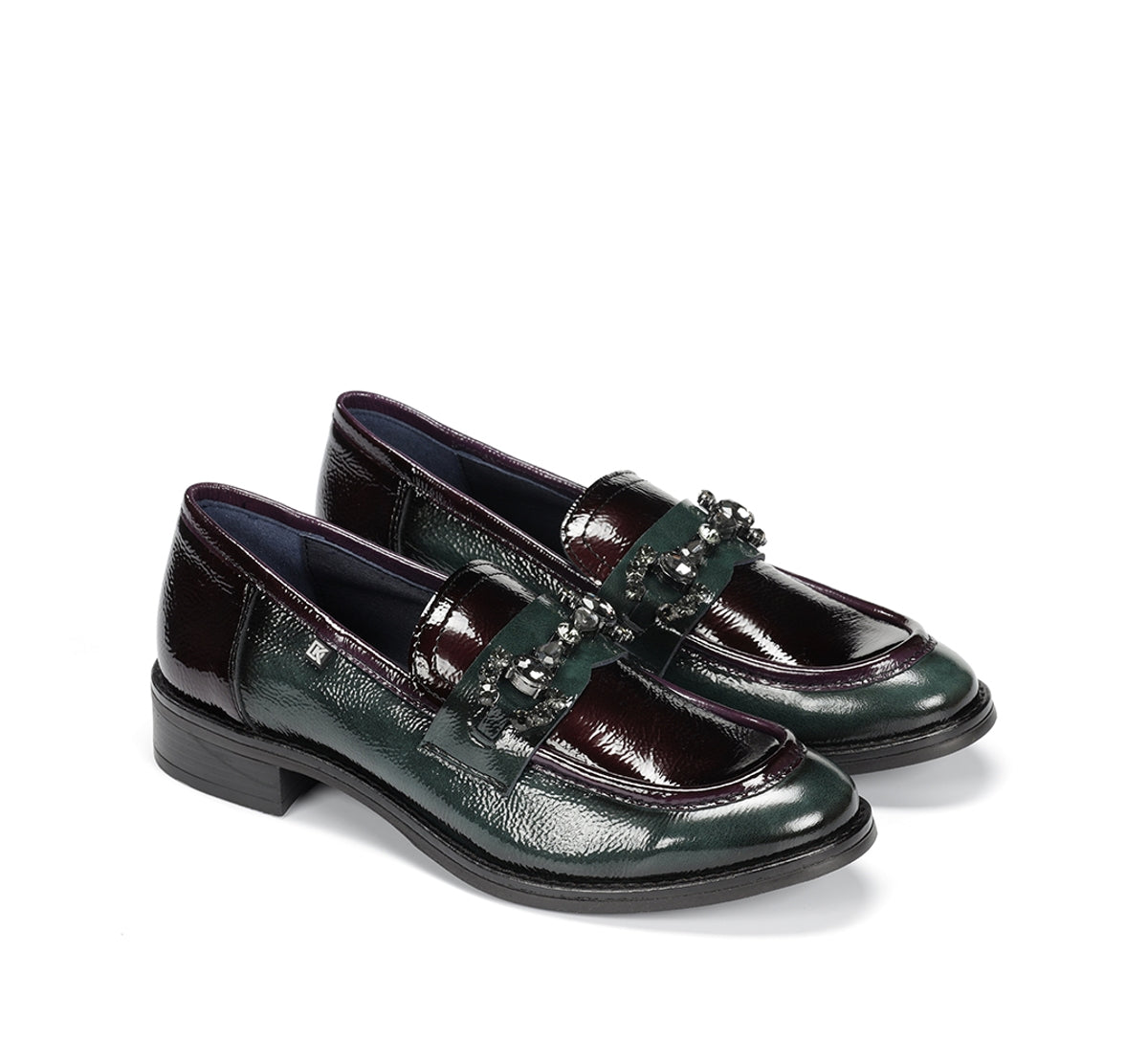 Dorking by Fluchos Harvard D9118 mocassin vert femme